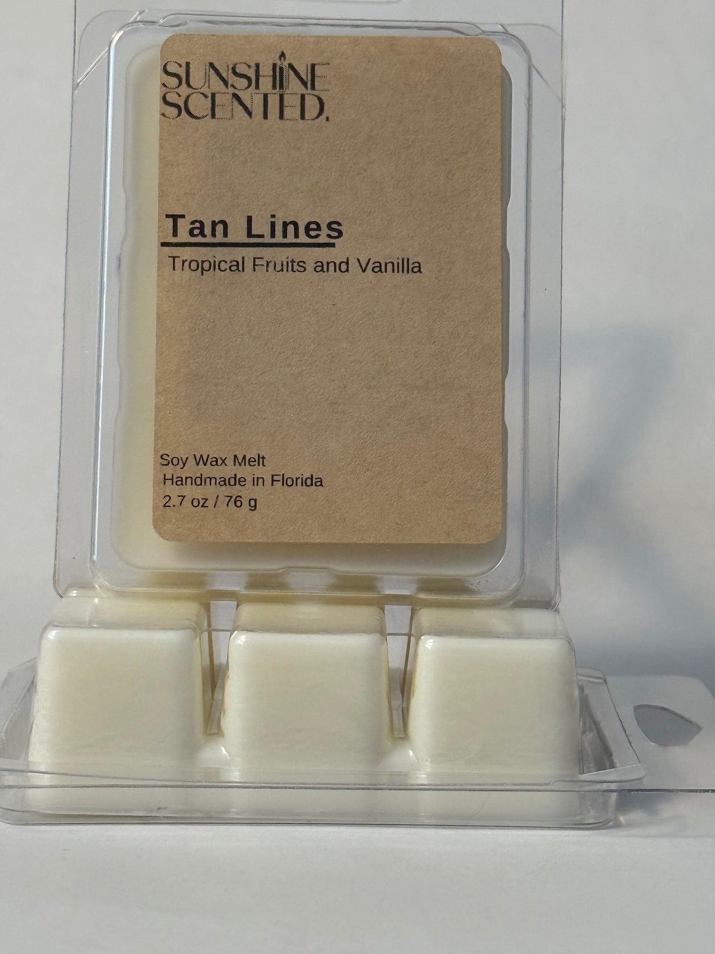 Tan Lines Soy Wax Melt, Tropical Fruits and Vanilla