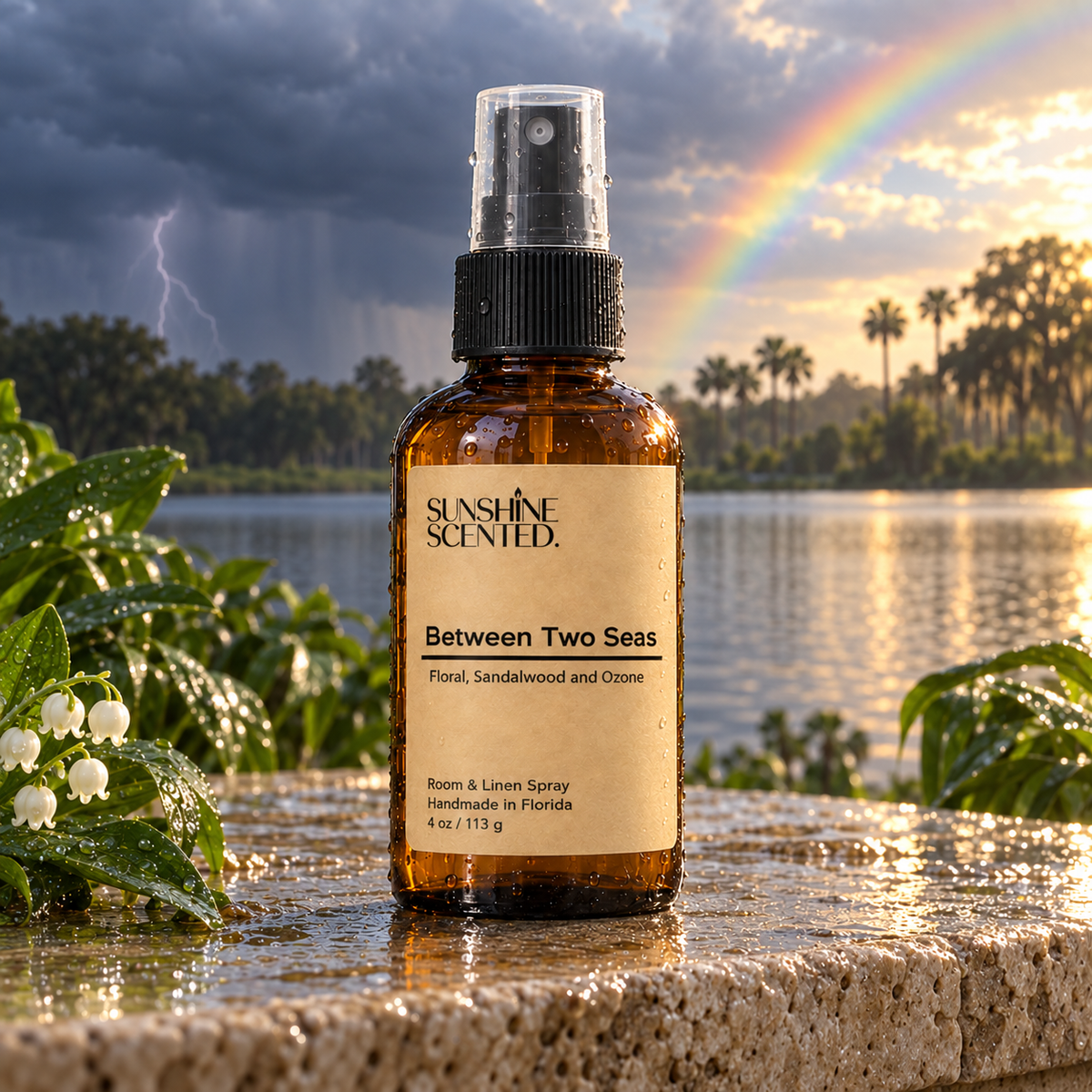 Between Two Seas Green Leaves, Florals & Ozone Room Spray - 4 oz
