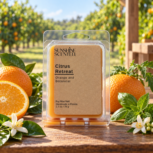 Citrus Retreat Orange & Botanical Soy Wax Melts – 2.7 oz