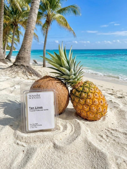 Tan Lines Soy Wax Melt, Tropical Fruits and Vanilla