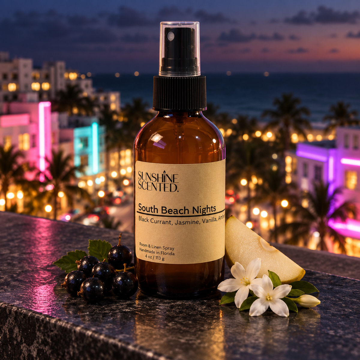 South Beach Nights Black Currant & Amber Room Spray - 4 oz