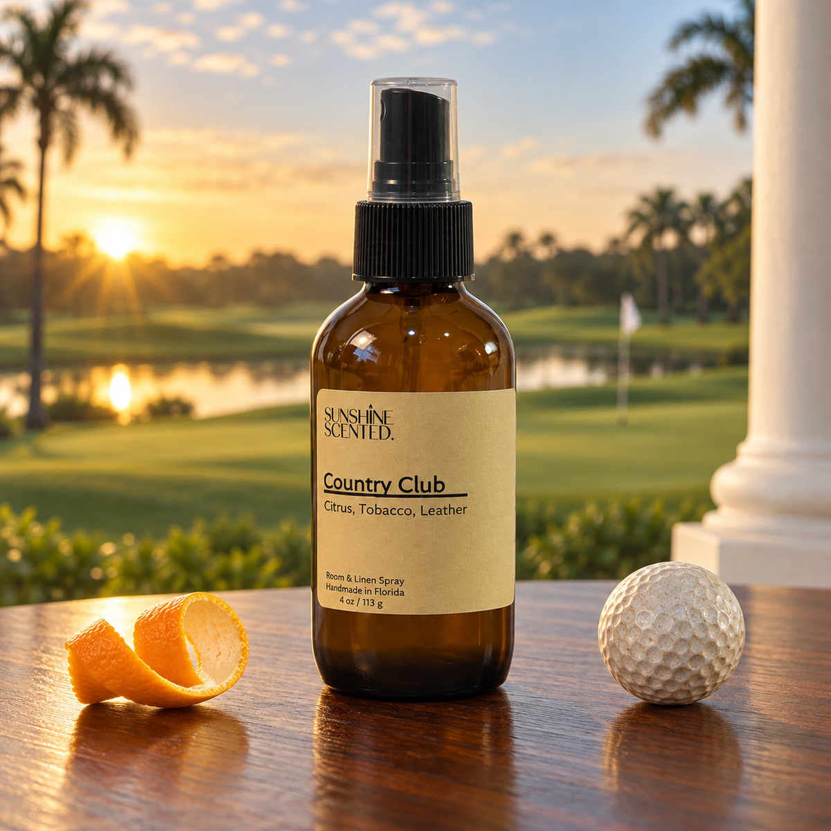 Country Club Mandarin, Tobacco & Leather Room Spray - 4 oz