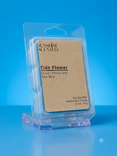 Tide Flower Soy Wax Melt, Ocean Floral and Sea Mist