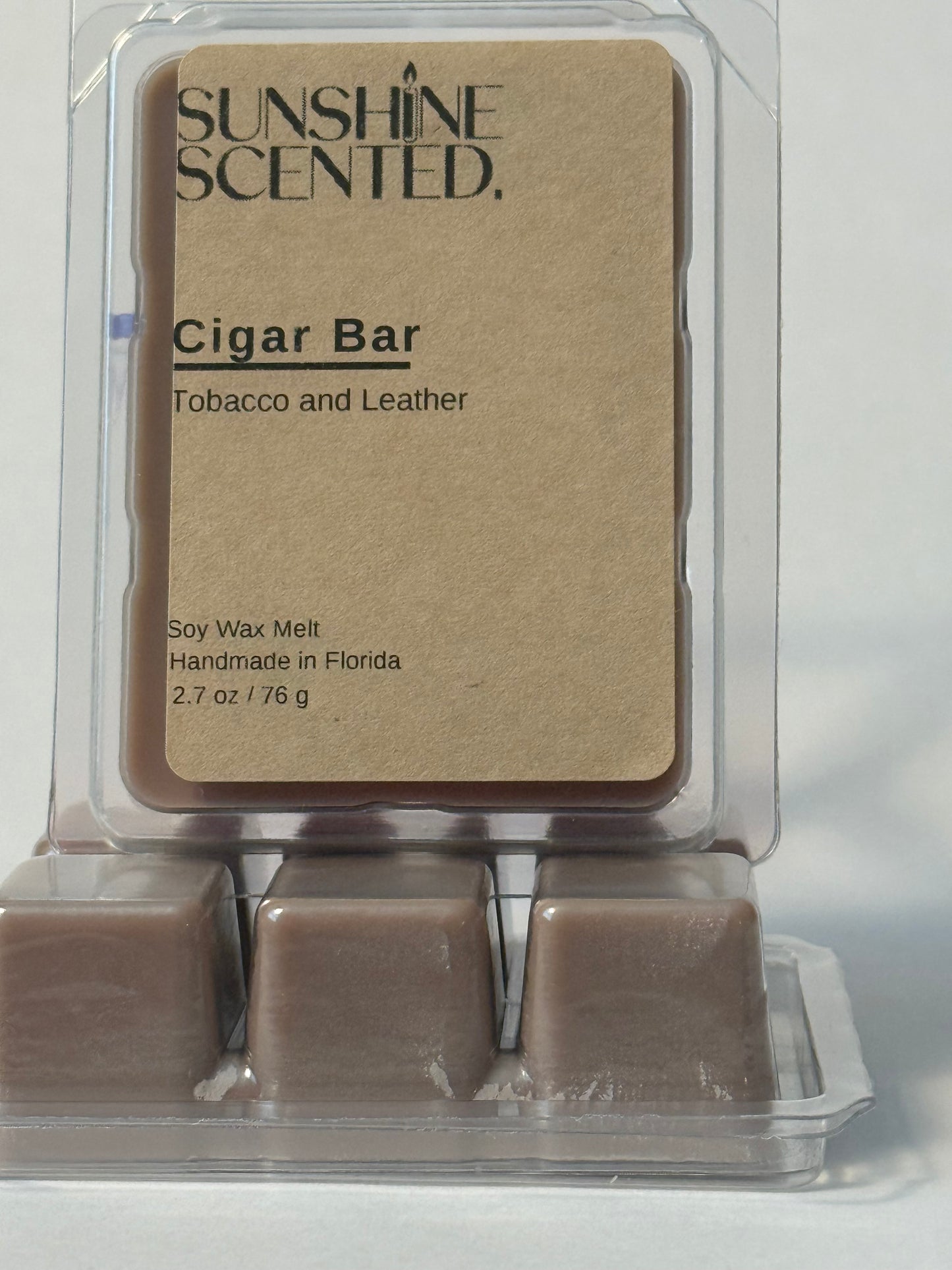 Hand Poured, Pure Soy Wax Melt, Tobacco and Leather