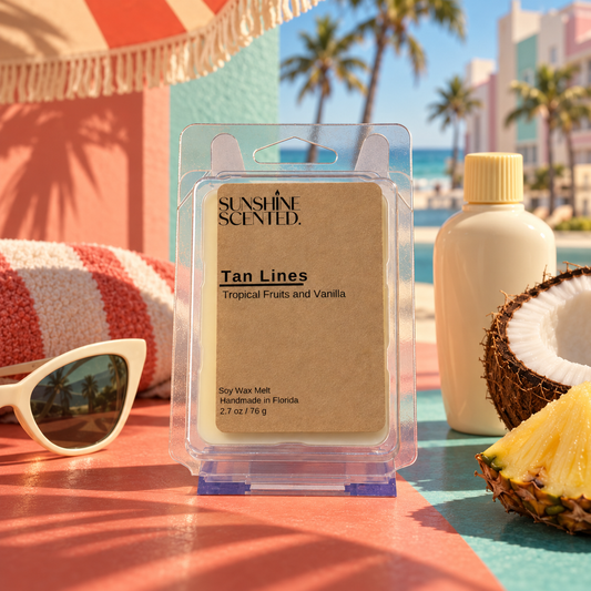 Tan Lines Tropical Fruit & Vanilla Soy Wax Melts – 2.7 oz
