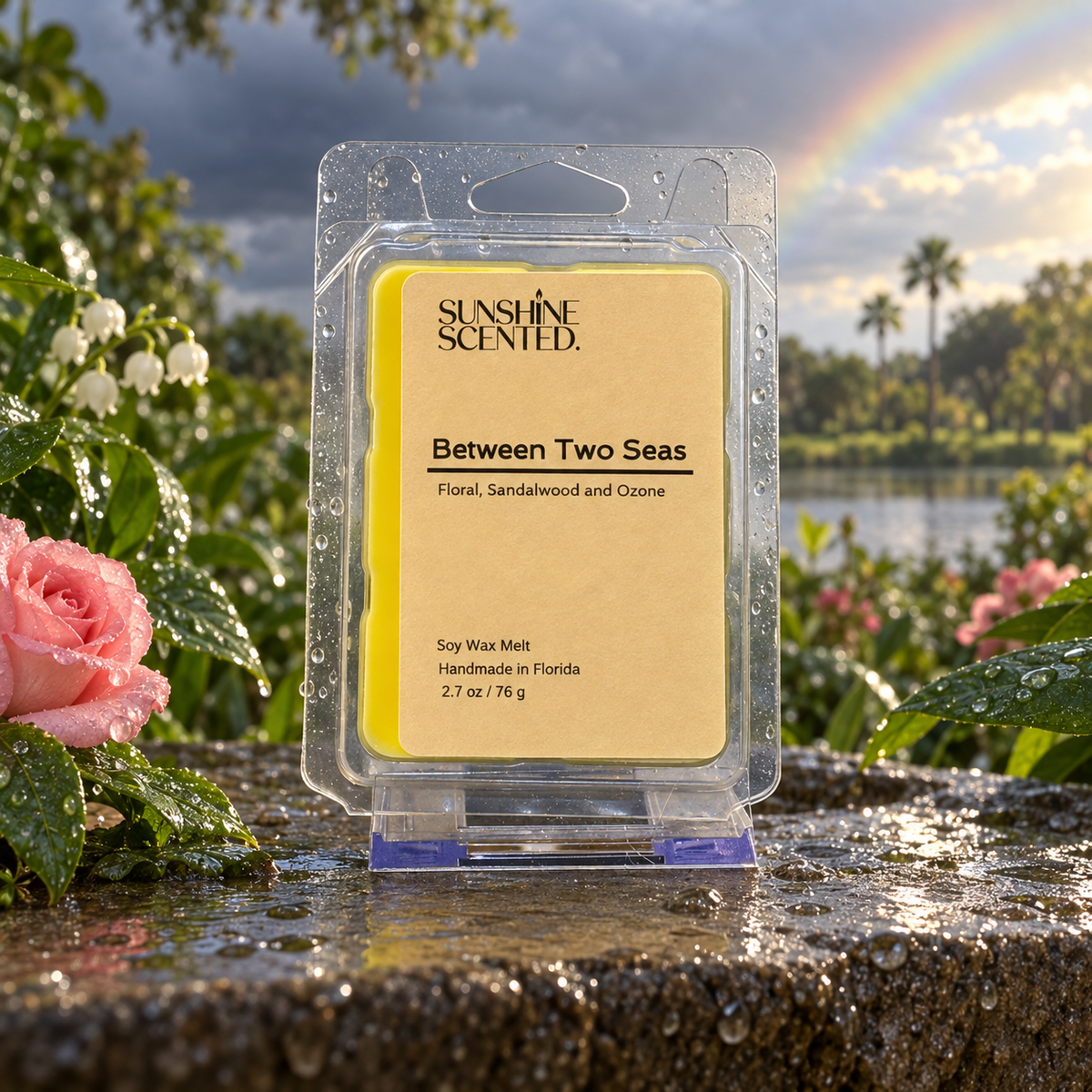 Between Two Seas Green Leaves, Florals & Ozone Soy Wax Melt - 2.7 oz